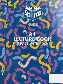 Spirax Kode Lecture Book A4 140 Page With Pocket Assorted Spirax Kode Lecture Book A4 140 Page With Pocket Assorted
