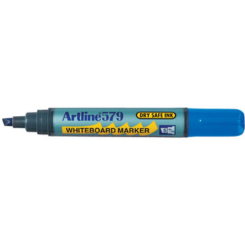Whiteboard Marker Artline 579 5mm Chisel Nib Blue BX12 Whiteboard Marker Artline 579 5mm Chisel Nib Blue BX12