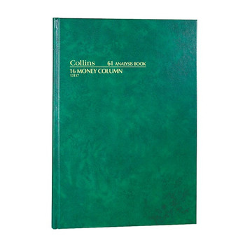 Collins A4 Analysis Books 61 Series Green 16 Column Collins A4 Analysis Books 61 Series Green 16 Column