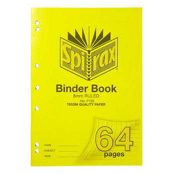 Spirax Binder book 64 Pages 8mm Ruled Pk10 Spirax Binder book 64 Pages 8mm Ruled Pk10