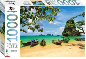 Mindbogglers 1000 Piece Jigsaw Longtail Boats Krabi Thailand  Mindbogglers 1000 Piece Jigsaw Longtail Boats Krabi Thailand