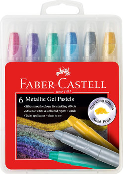 Faber-Castell 6 Metallic Super Soft Gel Pastels Faber-Castell 6 Metallic Super Soft Gel Pastels