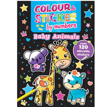 Colour & Sticker By Numbers Baby Animals Colour & Sticker By Numbers Baby Animals