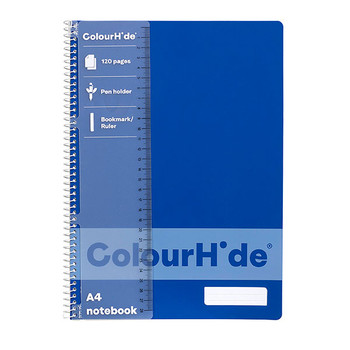 COLOURHIDE® NOTEBOOK A4 120PG CLASSIC BLUE 10 PACK COLOURHIDE® NOTEBOOK A4 120PG CLASSIC BLUE 10 PACK