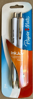 Paper Mate Inkjoy RT700 Retractable Ballpoint Pen Medium Black Twin Pack