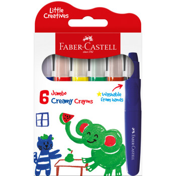 Faber-Castell Jumbo Creamy Crayons 6 Pack