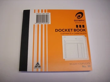 #50 Olympic Carbon Docket Duplicate Book  100 x 125mm