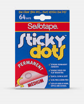 Sellotape Stick Dots Permanent 64 Dot per Pk Sellotape Stick Dots Permanent 64 Dot per Pk