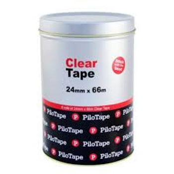 Clear Tape Pilotape 24 x 66 Tin 6 Rolls Clear Tape Pilotape 24 x 66 Tin 6 Rolls