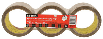 Packaging Tape 48mm x 50m Brown3M Pk3 Packaging Tape 48mm x 50m Brown3M Pk3
