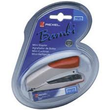 Staplers Rexel Bambi Mini metal #25  Staples 25 sheets Blue & Black  Staplers Rexel Bambi Mini metal #25  Staples 25 sheets Blue & Black