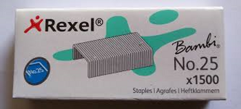 Staples Rexel  Bambi Staples 1500 No.25 Staples  Staples Rexel  Bambi Staples 1500 No.25 Staples