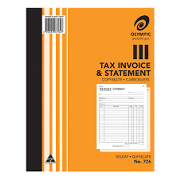 726 Olympic Carbonless Tax Invoice & Statement Duplicate Book 200 x 250 726 Olympic Carbonless Tax Invoice & Statement Duplicate Book 200 x 250