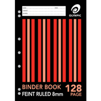 Binder book 128 Pages 8mm Ruled Olympic Pk10 Binder book 128 Pages 8mm Ruled Olympic Pk10