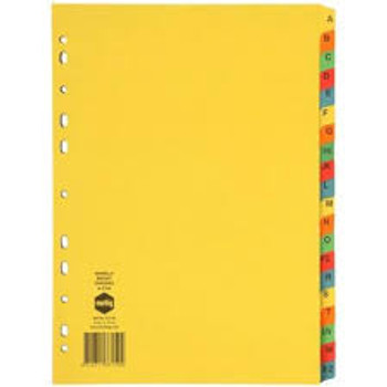 Dividers A-Z Manilla Bright Tab A4 Alpha Indices Dividers A-Z Manilla Bright Tab A4 Alpha Indices