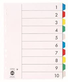 Dividers 1-10 Plastic Tab Extra Wide A4 Dividers 1-10 Plastic Tab Extra Wide A4