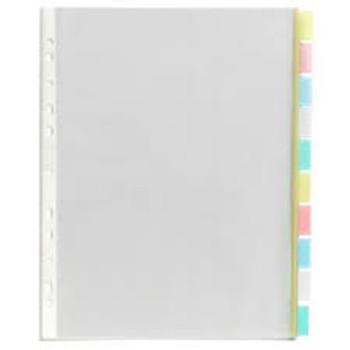 Dividers 1-10 Insertable Extra wide Tab A4 Dividers 1-10 Insertable Extra wide Tab A4