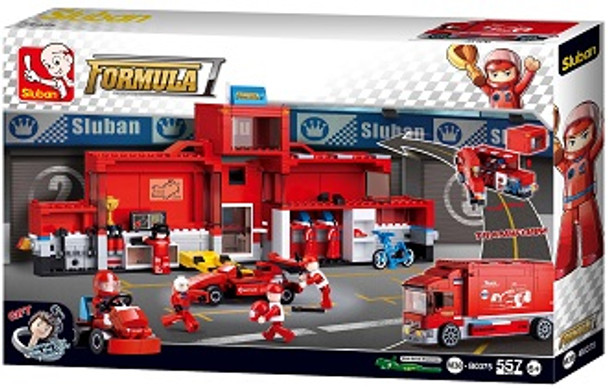 B0375 RACING TEAM CAR STATION TRANSFORMER 982 PCS