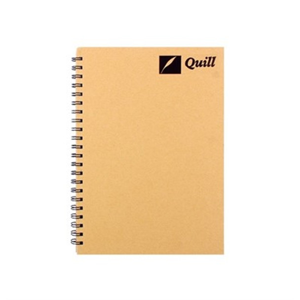 Quill Natural Hardcover Notebook Ruled 70gsm A4 160 pages - Beige