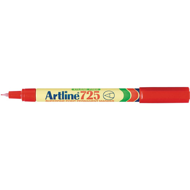 Artline 725 Red Superfine Point Permanent Marker