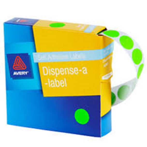 Avery Fluoro Circles 14mm Dispenser Labels All Colours