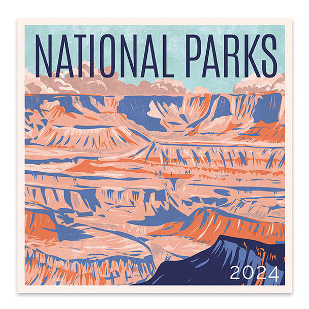 ORANGE CIRCLE 2024 WALL CALENDAR NATIONAL PARKS