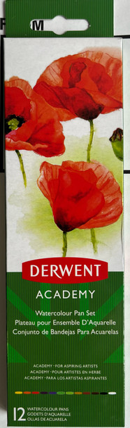 Derwent Academy Watercolour Pan Set Pack 12