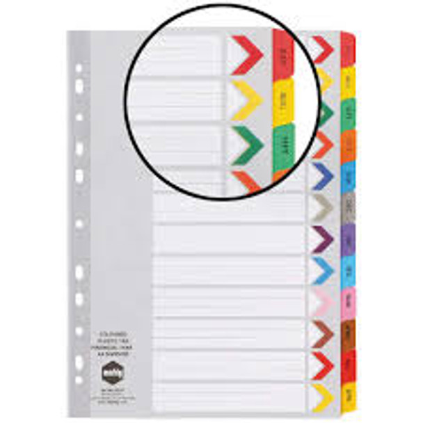 Dividers Financial Year July- June A4 