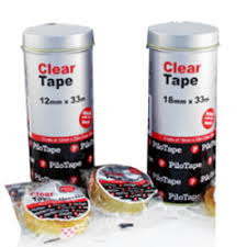 Clear Tape Pilotape 12 x 33 Tin 12 Rolls - Stationery Group Pty Ltd