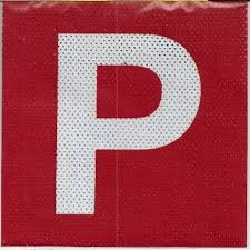 Window See Through Red P -Plates 2 pcs - Stationery Group Pty Ltd