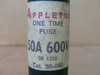 Appleton 36-050 One Time Fuse 50A 600V