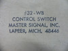Master Signal 32-Wb Control Air Switch