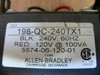 Allen Bradley 198-Qc-240Tx1 240/120V Transformer