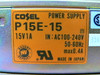 Cosel P15e-15 Power Supply Input 100-240Vac Output 1Amp 15V