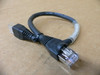 S6-L-T04-0.3 12Inch Cat5e Shielded (Stp) Black Servo Ethernet Network Cable W14