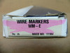 Brady Wm-E Wire Marker Label Cards Number Full Box