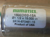 Asco Numatics 1500Dg2-15A Pneumatic Cylinder 1-1/2 Inch Bore Double Acting Adjustable Cushion Rear Pivot 15 Inch Stroke