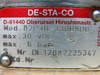 De-Sta-Co 82P30-330B8d0 Pneumatic Hook Pin Clamp 6 Bar Max 30 Vdc