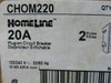Schneider Electric Chom220 20A 2 Pole Circuit Breaker