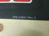 Acurex Corporation Icore 20647 Rev C Control Panel Overlay Faceplate