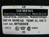 Siemens Mt0200e Industrial Control Transformer