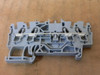 Wago 2002-1401 4-Conductor Terminal Block Din Rail Connector, Grey