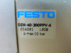 Festo Dzh-40-300Ppv-A Flat Pneumatic Cylinder 10Bar/145Psi 20Mm Bore