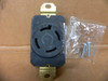 Leviton L17-30R 30A 600V Locking Industrial Heavy Duty Black Duplex Outlet
