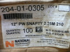 National Concrete 204-01-0305, 2.25M 210 12" Pw Snapty Box Of 100