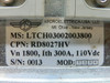 Microelettrica-Usa Ms: Ltch03002003800, Cpn: Rd8027hv Vn 1800 Ith 300A 110Vdc Microelettrica-Usa Ms: Ltch03002003800, Cpn: Rd8027hv Vn 1800 Ith 300A 110Vdc