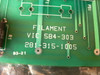 Vacuum Instrument Corp Vic Filament Board 281-315-1005 Vic 584-303, 281-315-1005