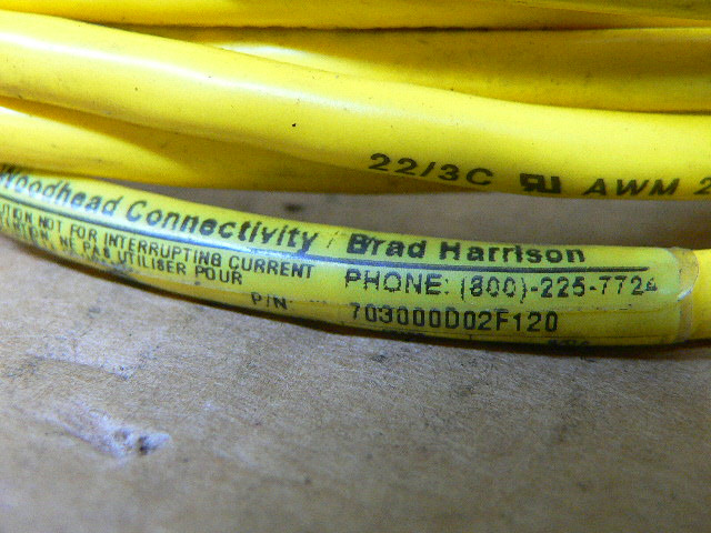 Brad Harrison 3 Pin Female 12Ft 223C Cable 703000D02f120 Fen Industrial