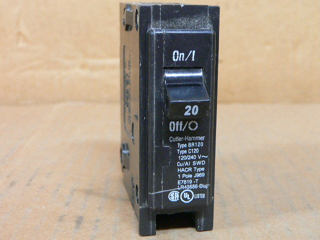 Eaton Br120 20 Amp Single Pole Plug On Circuit Breaker - Fen Industrial