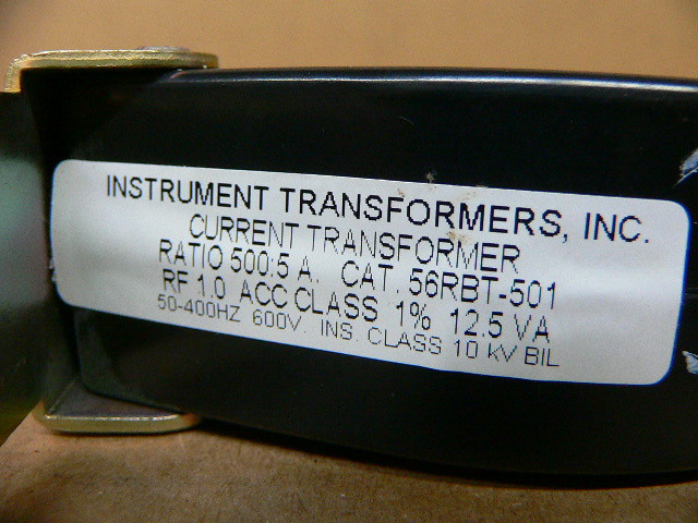 Instrument Transformers Inc 56RBT501 Current Transformer 5005 Ratio